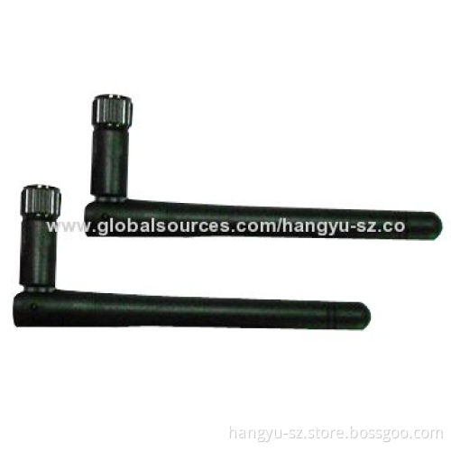 2.4GHz Rubber Phone Antennas with 2.0dBi Gain and 2,400 to 2,483MHz Frequency Range